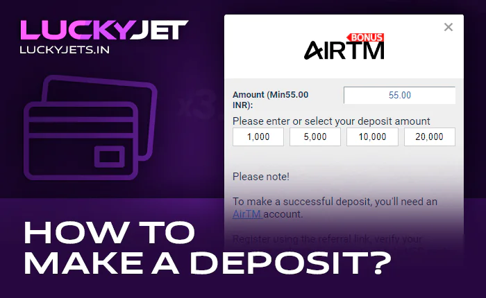 Instructions for deposit to 1xbet account