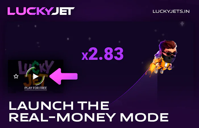 Start Lucky Jet for real money at 1xbet