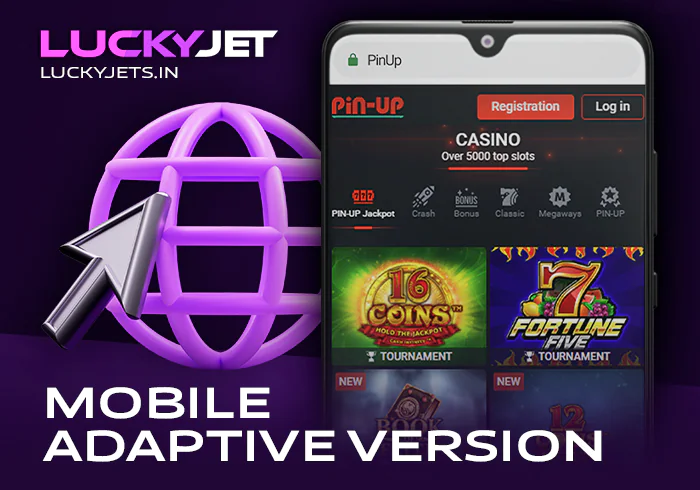 Play Lucky Jet on PinUp through your mobile browser