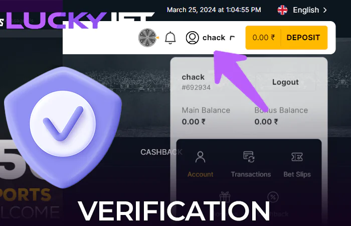 How to confirm identity on Rajabets before playing Lucky Jet